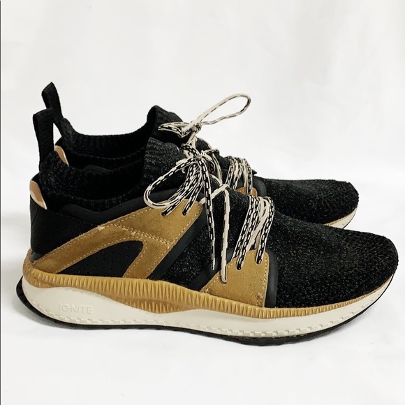 puma ignite black and gold